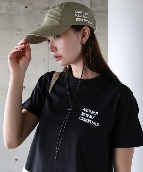 ANME（アンメ）の「接触冷感/UVカット(UPF50＋)/ロゴナイロンキャップ（キャップ・レディース・ライトカーキ/ブラック/グレー/ネイビー・M）」の21枚目の写真