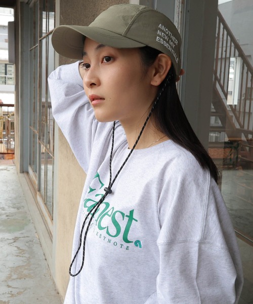 ANME（アンメ）の「接触冷感/UVカット(UPF50＋)/ロゴナイロンキャップ（キャップ・レディース・ライトカーキ/ブラック/グレー/ネイビー・M）」の16枚目の写真