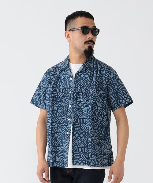 BEAMS PLUS（ビームスプラス）の「BEAMS PLUS / バティックプリント ショートスリーブ オープンカラー シャツ（シャツ/ブラウス・メンズ・ブラウン/イエロー/ブルー・S/M/L/XL）」の7枚目の写真