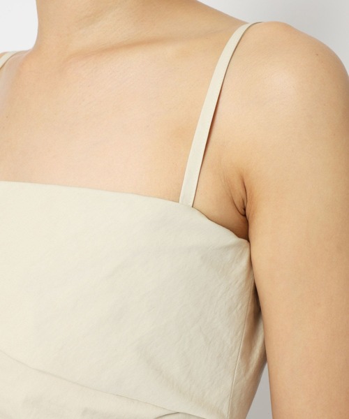 BABYLONE(バビロン)の「コットンナイロンキャミブラウス(キャミソール・レディース・チャコール/クリーム・フリー)」の4枚目の写真