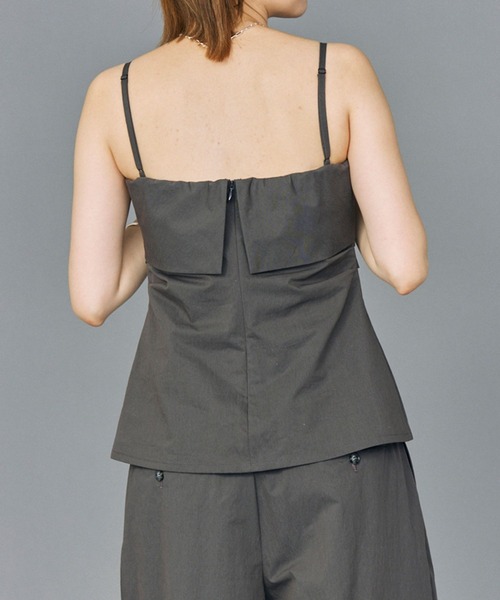 BABYLONE(バビロン)の「コットンナイロンキャミブラウス(キャミソール・レディース・チャコール/クリーム・フリー)」の18枚目の写真