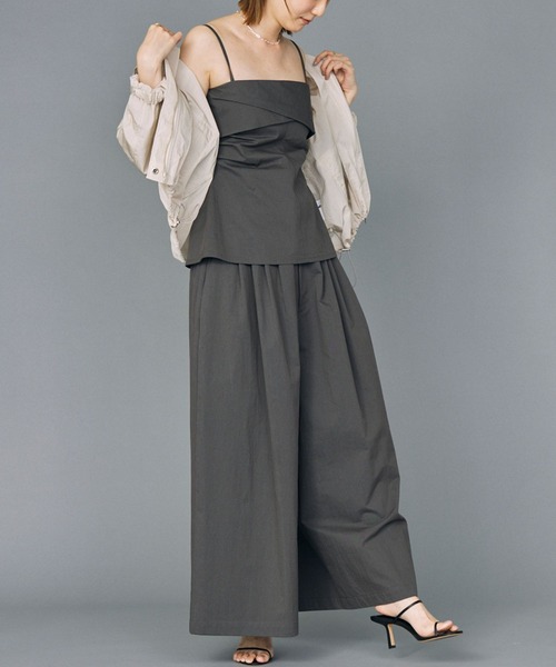 BABYLONE(バビロン)の「コットンナイロンキャミブラウス(キャミソール・レディース・チャコール/クリーム・フリー)」の20枚目の写真