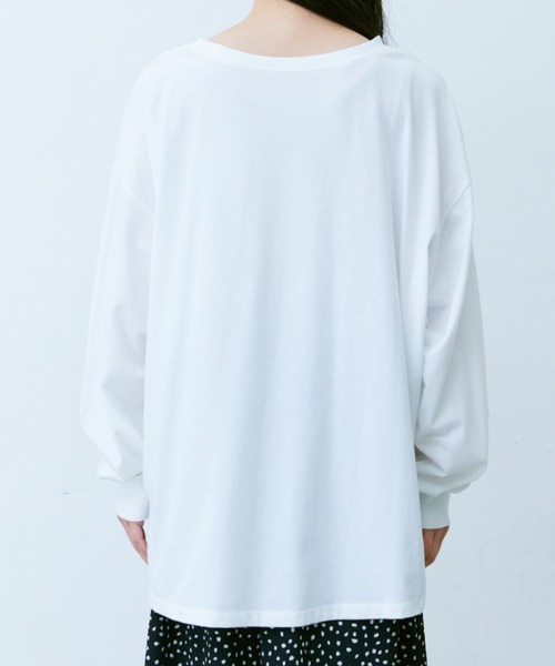 Libra Cue(リブラ キュー)の「フラワープリントロングスリーブカットソー(Tシャツ/カットソー・レディース・ホワイト/ブラック・FREE)」の17枚目の写真