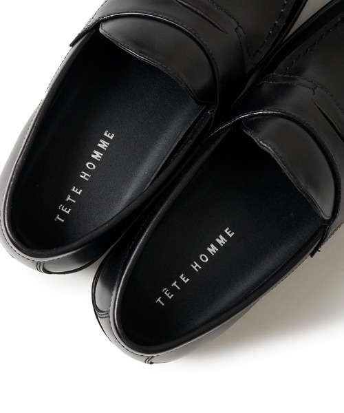 TETE HOMME（テットオム）の「カウレザー コインローファー（ローファー・メンズ・ブラウン/ブラック/ベージュ・MEDIUM/SMALL/LARGE）」の9枚目の写真