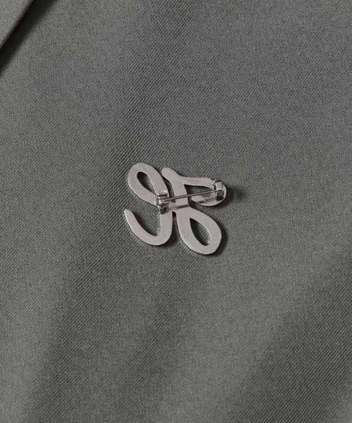 Heather(ヘザー)の「ブローチ付きミドルジャケット(半袖) 111632(テーラードジャケット・レディース・グレー/アイボリー/ブラック・FREE)」の13枚目の写真