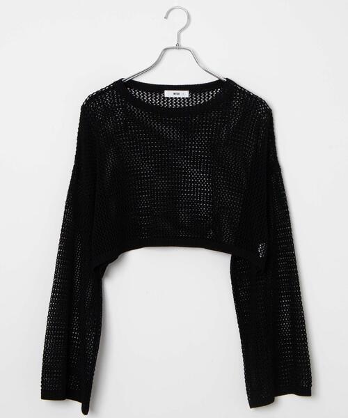 WEGO(ウィゴー)の「WEGO/ショートメッシュニットプルオーバー(ニット/セーター・レディース・ホワイト/ブラック/ブラック系その他5/ブルー/ピンク・FREE)」の22枚目の写真