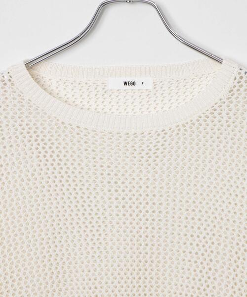 WEGO(ウィゴー)の「WEGO/ショートメッシュニットプルオーバー(ニット/セーター・レディース・ホワイト/ブラック/ブラック系その他5/ブルー/ピンク・FREE)」の15枚目の写真