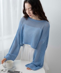 WEGO | WEGO/【24年春夏新作】ショートメッシュニットプルオーバー(ニット/セーター)
