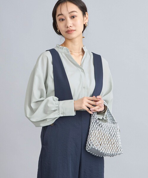 coen(コーエン)の「バックシャーリングスキッパーブラウス(シャツ/ブラウス・レディース・オフホワイト/ブラック/ライトグレー/ベージュ・M/L)」の1枚目の写真
