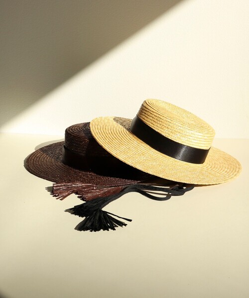 BENELLI(ベネリ)の「【Benelli Montacone/ベネリ モンタコーネ】 フリンジヒモハット(ハット・レディース・ブラウン/ナチュラル・FREE)」の14枚目の写真