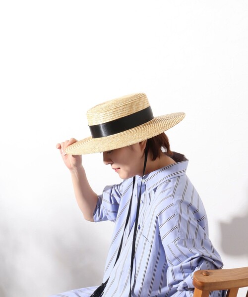 BENELLI(ベネリ)の「【Benelli Montacone/ベネリ モンタコーネ】 フリンジヒモハット(ハット・レディース・ブラウン/ナチュラル・FREE)」の16枚目の写真