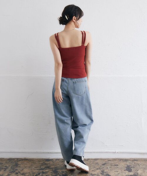 RETRO GIRL(レトロガール)の「カップ付キャミ(キャミソール・レディース・ブラック/オフホワイト/ブラック系その他3/ブルー/イエロー/レッド・FREE)」の9枚目の写真