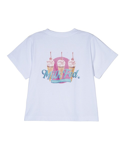 MILKFED.（ミルクフェド）の「SOFT SERVE COMPACT S/S TEE（Tシャツ/カットソー・レディース・チャコール/ホワイト/ライトイエロー・S/M）」の2枚目の写真