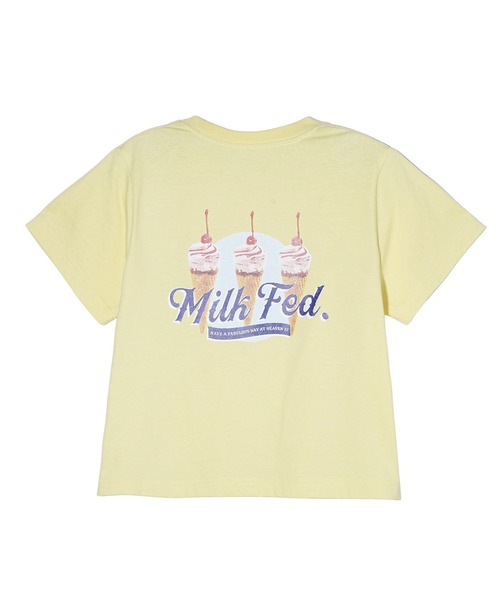 MILKFED.（ミルクフェド）の「SOFT SERVE COMPACT S/S TEE（Tシャツ/カットソー・レディース・チャコール/ホワイト/ライトイエロー・S/M）」の13枚目の写真