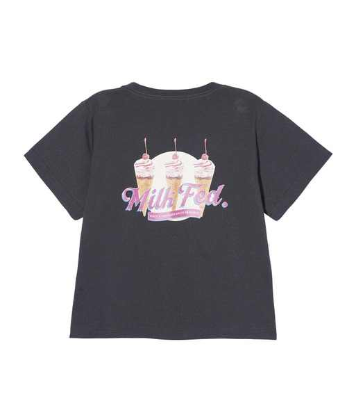 MILKFED.（ミルクフェド）の「SOFT SERVE COMPACT S/S TEE（Tシャツ/カットソー・レディース・チャコール/ホワイト/ライトイエロー・S/M）」の5枚目の写真