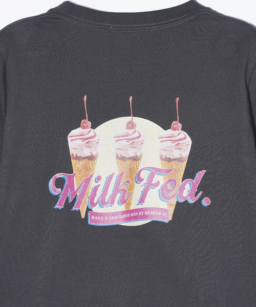MILKFED.（ミルクフェド）の「SOFT SERVE COMPACT S/S TEE（Tシャツ/カットソー・レディース・チャコール/ホワイト/ライトイエロー・S/M）」の10枚目の写真