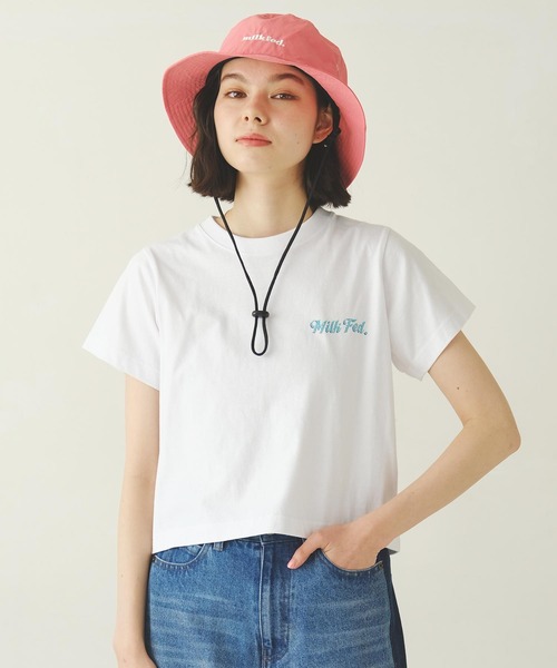 MILKFED.（ミルクフェド）の「SOFT SERVE COMPACT S/S TEE（Tシャツ/カットソー・レディース・チャコール/ホワイト/ライトイエロー・S/M）」の14枚目の写真