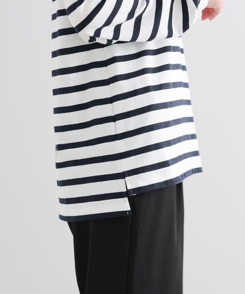 n'OrLABEL（ノアールレーベル）の「『パネルボーダー風カットソー』（Tシャツ/カットソー・レディース・ネイビー/ピンク・1/2）」の14枚目の写真