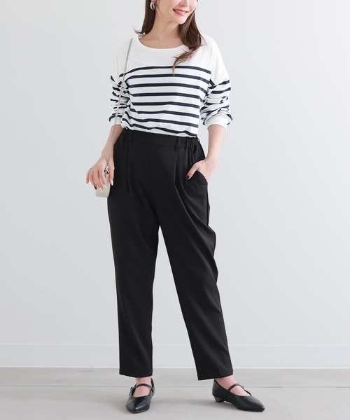 n'OrLABEL（ノアールレーベル）の「『パネルボーダー風カットソー』（Tシャツ/カットソー・レディース・ネイビー/ピンク・1/2）」の15枚目の写真