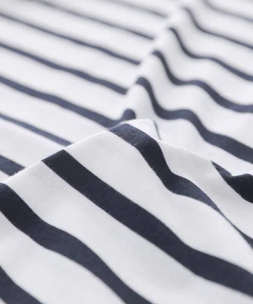 n'OrLABEL（ノアールレーベル）の「『パネルボーダー風カットソー』（Tシャツ/カットソー・レディース・ネイビー/ピンク・1/2）」の21枚目の写真