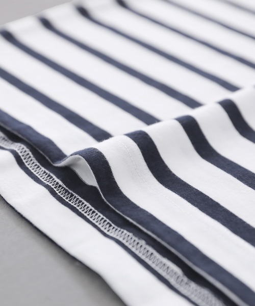 n'OrLABEL（ノアールレーベル）の「『パネルボーダー風カットソー』（Tシャツ/カットソー・レディース・ネイビー/ピンク・1/2）」の22枚目の写真