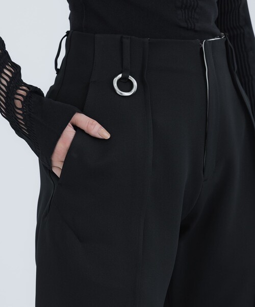 【中古】未使用品 ヨウヘイ オオノ Our basic Jersey Trousers ジャージパンツ フレア メッシュ切り替え 38 M 黒 YOHEI OHNO/ヨウヘイオオノ】Our Basic Flare/ベーシックフレアパンツ