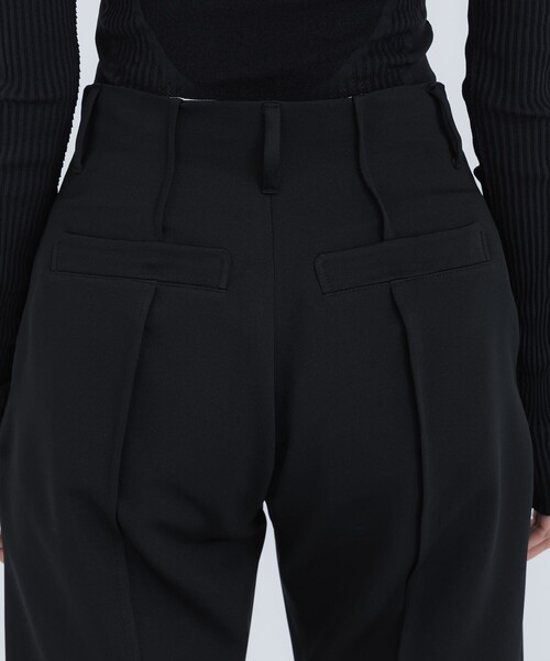 YOHEI OHNO(ヨウヘイオオノ)の「【YOHEI OHNO/ヨウヘイオオノ】Our Basic Flare/ベーシックフレアパンツ(スラックス・レディース・ベージュ/ブラック・36/38)」の3枚目の写真