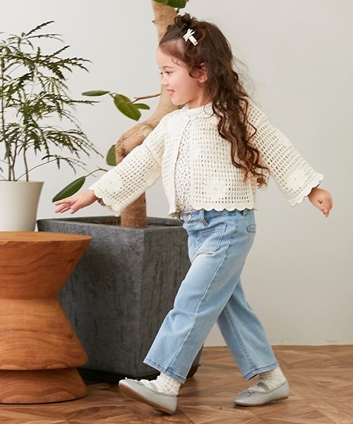 petit main（プティマイン）の「【リンク】ワイドデニムパンツ(キッズ)（その他パンツ・キッズ・ブルー/サックスブルー・90cm/100cm/110cm/120cm/130cm）」の7枚目の写真