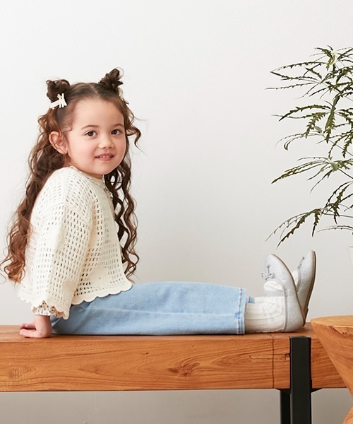 petit main（プティマイン）の「【リンク】ワイドデニムパンツ(キッズ)（その他パンツ・キッズ・ブルー/サックスブルー・90cm/100cm/110cm/120cm/130cm）」の8枚目の写真