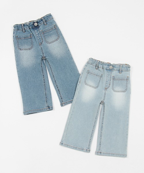 petit main（プティマイン）の「【リンク】ワイドデニムパンツ(キッズ)（その他パンツ・キッズ・ブルー/サックスブルー・90cm/100cm/110cm/120cm/130cm）」の15枚目の写真