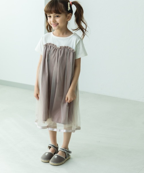 ボンポワン ドゥセス 半袖スモッキングワンピース 10ans Bonpoint