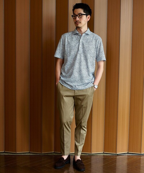 【セール】SHIPS: フラワープリント ショートスリーブ ポロシャツ（シャツ/ブラウス）｜SHIPS（シップス）