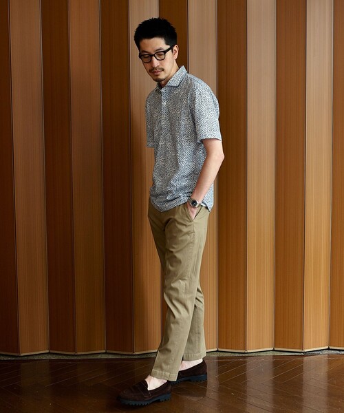 【セール】SHIPS: フラワープリント ショートスリーブ ポロシャツ（シャツ/ブラウス）｜SHIPS（シップス）