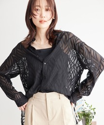 ROPE' PICNIC | バックスリットジャガードシャツ(シャツ/ブラウス)