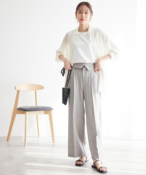 ROPE' PICNIC（ロペピクニック）の「バックスリットジャガードシャツ（シャツ/ブラウス・レディース・キナリ/ブラック・38）」の17枚目の写真