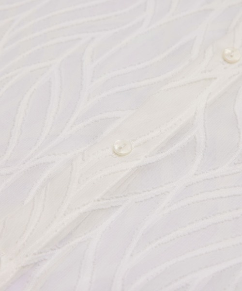 ROPE' PICNIC（ロペピクニック）の「バックスリットジャガードシャツ（シャツ/ブラウス・レディース・キナリ/ブラック・38）」の3枚目の写真