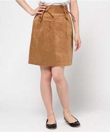 one after another NICE CLAUP | 【9位 SHOP売れ筋 ナイスクラップ】スウェードレースアップコクーンスカート(スカート)