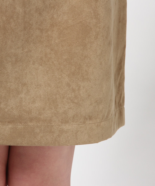 one after another NICE CLAUP（ワンアフターアナザーナイスクラップ）の「【ナイスクラップ】スウェードレースアップコクーンスカート（スカート・レディース・ベージュ/キャメル/カーキ・FREE）」の12枚目の写真