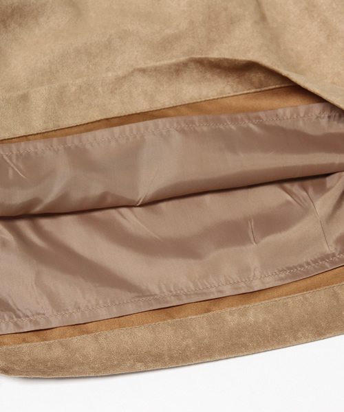 one after another NICE CLAUP（ワンアフターアナザーナイスクラップ）の「【ナイスクラップ】スウェードレースアップコクーンスカート（スカート・レディース・ベージュ/キャメル/カーキ・FREE）」の5枚目の写真