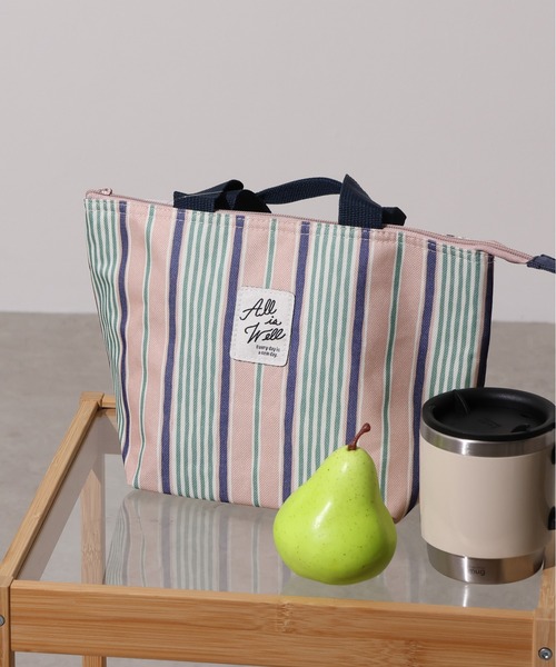 emesuelee(エメスーリー)の「保冷保温ランチトートBAG(エコバッグ/サブバッグ・レディース・ブルー/ライトベージュ/ピンク/チャコールグレー/ベージュ/ブラック/ネイビー/イエロー/アイボリー/グリーン/グリーン系1/ベージュ系1・フリー)」の1枚目の写真