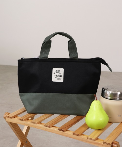 emesuelee(エメスーリー)の「保冷保温ランチトートBAG(エコバッグ/サブバッグ・レディース・ブルー/ライトベージュ/ピンク/チャコールグレー/ベージュ/ブラック/ネイビー/イエロー/アイボリー/グリーン/グリーン系1/ベージュ系1・フリー)」の3枚目の写真