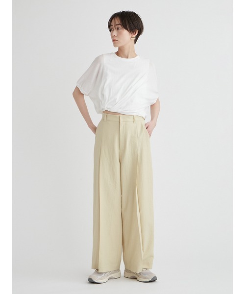 emmi（エミ）の「ガーゼツイストトップス（Tシャツ/カットソー・レディース・ブラック/ホワイト/グレー/イエロー・FREE）」の17枚目の写真