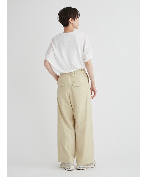 emmi（エミ）の「ガーゼツイストトップス（Tシャツ/カットソー・レディース・ブラック/ホワイト/グレー/イエロー・FREE）」の19枚目の写真