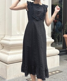 an another angelus | レース使いコットンリップルナローワンピース(ワンピース)