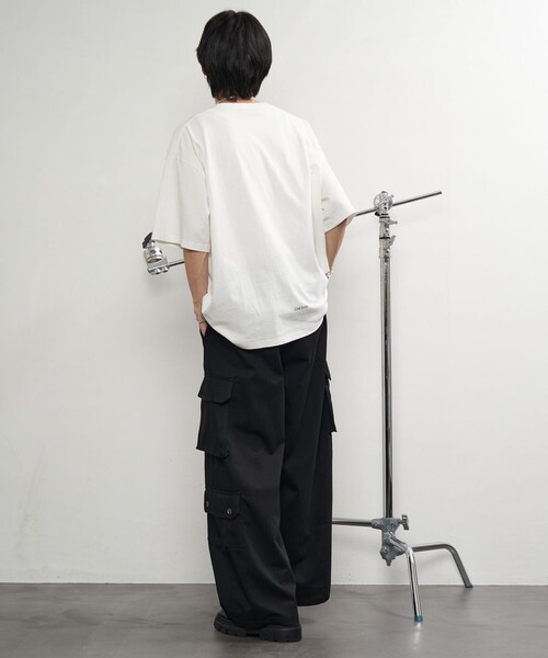 PUBLUX(パブリュクス)の「PUBLUX/パブリュクス ルーズカーゴワイドパンツ/ユニセックス(限定展開)(カーゴパンツ・メンズ・ブラック/インディゴブルー/ナチュラル/オリーブ・SMALL/LARGE/MEDIUM)」の17枚目の写真