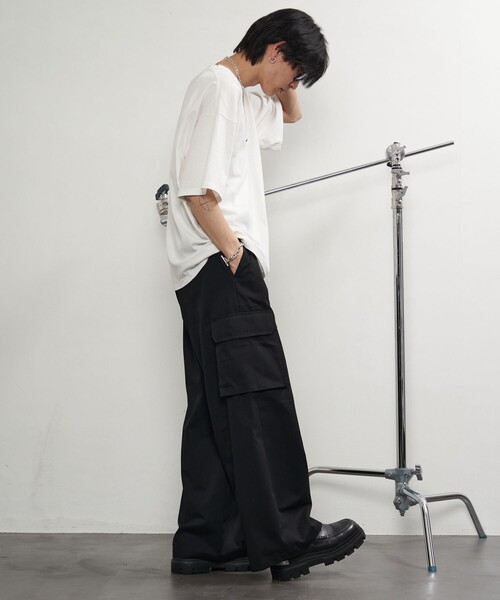 PUBLUX(パブリュクス)の「PUBLUX/パブリュクス ルーズカーゴワイドパンツ/ユニセックス(限定展開)(カーゴパンツ・メンズ・ブラック/インディゴブルー/ナチュラル/オリーブ・SMALL/LARGE/MEDIUM)」の18枚目の写真