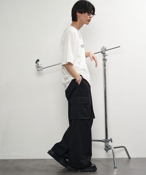 PUBLUX(パブリュクス)の「PUBLUX/パブリュクス ルーズカーゴワイドパンツ/ユニセックス(限定展開)(カーゴパンツ・メンズ・ブラック/インディゴブルー/ナチュラル/オリーブ・SMALL/LARGE/MEDIUM)」の19枚目の写真