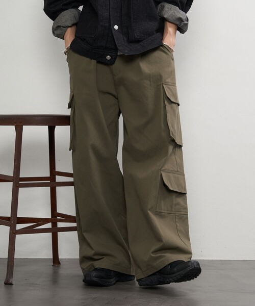 PUBLUX(パブリュクス)の「PUBLUX/パブリュクス ルーズカーゴワイドパンツ/ユニセックス(限定展開)(カーゴパンツ・メンズ・ブラック/インディゴブルー/ナチュラル/オリーブ・SMALL/LARGE/MEDIUM)」の20枚目の写真