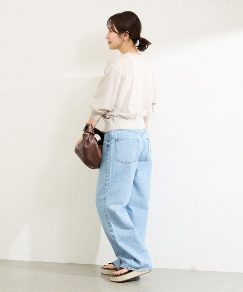 JOURNAL STANDARD（ジャーナルスタンダード）の「シアー2WAY クルーネックカーディガン（カーディガン/ボレロ・レディース・ライトグレー/ピンク/ブラック・FREE）」の13枚目の写真
