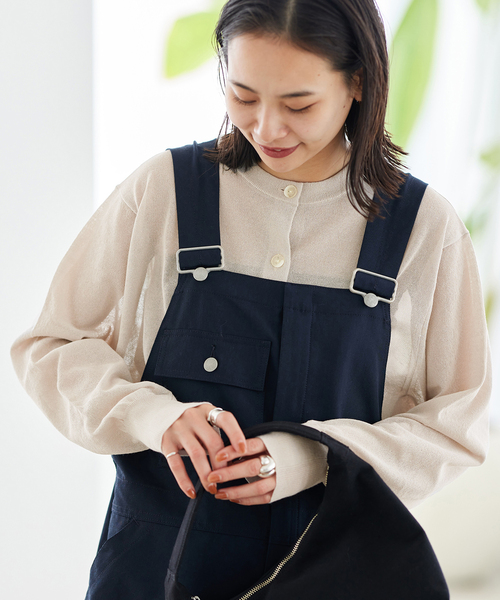JOURNAL STANDARD（ジャーナルスタンダード）の「シアー2WAY クルーネックカーディガン（カーディガン/ボレロ・レディース・ライトグレー/ピンク/ブラック・FREE）」の6枚目の写真